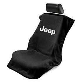Sa100jepb Seat Armour Universal Black Towel Front Cover For Jeep Letters Used Set Of 2