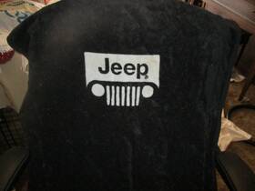 Sa100jepgb Seat Armour Universal Black Towel Front Cover For Jeep Grille
