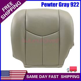 Gmcsi0307dbdgl Soillar 011529904269 Fits 03-06 Chevy Suburban Gmc Sierra Driver Side Leather Bottom Seat Cover Gray