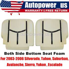 19330710 Soillar For 2003 2004 2005 2006 Gmc Sierra Driver And Passenger Bottom Seat Foam Cushion
