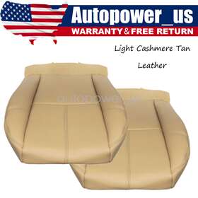 696ch0713b Soillar Driver And Passenger Bottom Seat Cover Leather Tan For Chevy Suburban 2007-2014