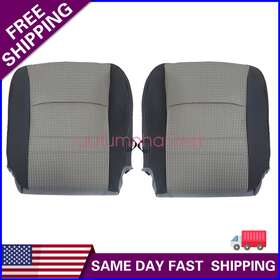 V3lfb-dgrm1555-0912 Soillar Driver And Passenger Bottom Cloth Seat Cover For 09-2012 Dodge Ram 1500 2500 Gray