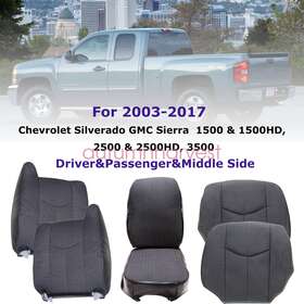 Z2.04bzy01.h Soillar 02 03 04 Jump05 Front And Middle Bottom-lean Back Cloth Seat Cover Gray For 03-07 Chevy Silverado