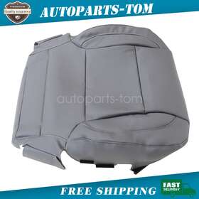 Z2.14sl09.h Soillar Driver Bottom Leather Seat Cover For 14-19 Chevy Silverado 1500 2500 Ash Gray