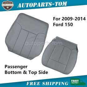 Z2.15hs04.h Soillar Z2.15hs02.h For 2009 10 11 12 13 14 Ford F150 Passenger Bottom And Top Leather Seat Cover Gray