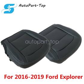 Z2.15txzy02.h Soillar Z2.15txzy01.h For 2016-2019 Ford Explorer Driver And Passenger Bottom Leather Seat Cover Black