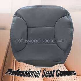 Z2.brzy03.h Soillar Driver Side Perf Leather Bottom Seat Cover Dark Gray For 1992-1996 Ford Bronco