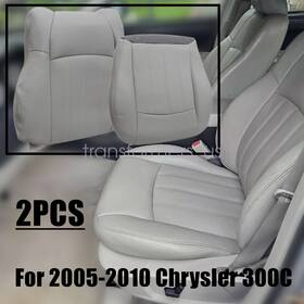 Z2.klsl01.h-4jt Soillar 2pcs For 2005-2010 Chrysler 300c Driver Bottom And Top Leather Seat Cover Lt G