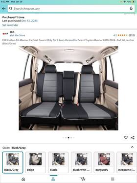 Z2.tyzt16.h Soillar For Toyota 4runner 2003 -2024 Full Set Car 5-seat Covers Leather Cushion Pad