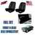 Stock-43-82228-2295 Tmi Products 1968 Chevelle Front Rear Seat Upholstery Black Vinyl Made In Usa Stock 43-82228-2295