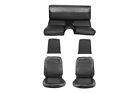 Su66blkf Mustangs Unlimited Front Rear Bucket Seat Upholstery Black Mustang Fastback
