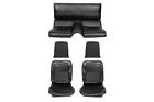 Su67blkf Mustangs Unlimited Front Rear Bucket Seat Upholstery Black Mustang Fastback