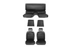 Su69blkf Mustangs Unlimited Front Rear Bucket Seat Upholstery Black Mustang Fastback