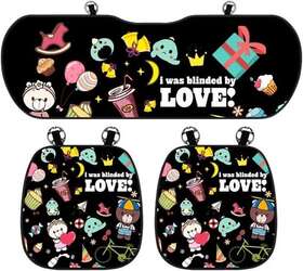 As-2104  Supervibe Auto Cute Cartoon Car Seat Covers Mesh Fabric Cushions Pad