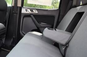 W0555060 Tiger Tough Used Rear Seat Covers For 2021 Ford Ranger - Black Cordura Fabric W0555060 Tiger Tough Used Rear Seat Covers For 2021 Ford Ranger - Black Cordura Fabric