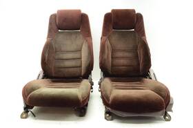 202.to1v88 Toyota 1986-1993 Supra Mk3 7mge Driver And Passenger Pair Of Maroon Cloth Seats
