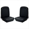 U58b1 Tmi Ford Mustang Bucket Seat Upholstery Pair Black Sierra Stock