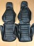 Vep101792 Vintage Euro Parts New Black Perforated Seat Covers Fits Porsche