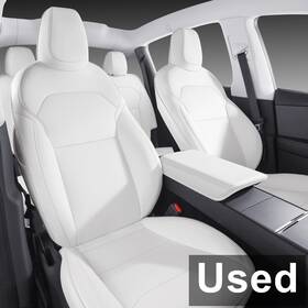Wekar Tsy025wt-np Full Set Leather Seat Covers Fit For 25-26 Tesla Model Y Juniper White