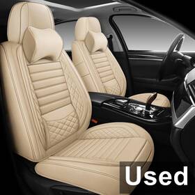 Wf04 Wennfour Universal Front Seat Covers With Headrest Pillows Beige