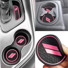 Xotic Tech #th285-variation Pink Rubber Car Interior Anti-dust Mats Accessories Dodge Challenger 2015-2023