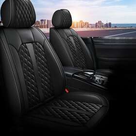 Sc-jx031-blk Yorkneic Car 5 Seat Covers Full-surround Set For 2000-2024 Subaru Forester Fuax Leather