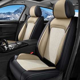 Sc-jx053-blk Yorkneic B Faux Leather Car 5 Seat Covers Front And Rear Full Set For Dodge Dart 2013-2016