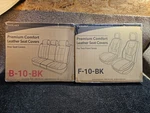 Coverland F-10-BK /B-10-BK Comfort Leather Seat Covers Two Front & Rear. Fixed Price $278.95.
