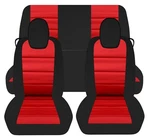 Fits 2010-2015 Chevy Camaro Front And Rear Car Seat Covers Black Red. Fixed Price $179.99.