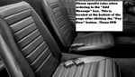 1970 Pontiac Firebird & Trans Am Standard Bucket Seat Cover Pair. Fixed Price $553.00.