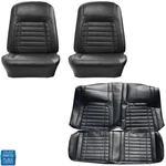 1968 Camaro Front Bucket & Rear Seat Covers Upholstery Black Deluxe Hardtop New. Fixed Price $855.99.