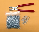 Hog Pliers And Rings 3/8" For Sausage Casings, Tags, Traps, Cage. Fixed Price $19.49.