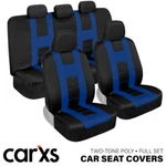 Carxs Forza Series Seat Covers, Front & Rear Full Set In Blue. Fixed Price $32.99.