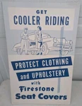 Vintage Firestone Seat Covers Counter Display. Fixed Price $199.99.