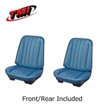 1966 Chevy Chevelle Front Buckets & Rear Seat Upholstery Blue Made By Tmi. Fixed Price $946.77.
