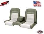 Deluxe Pony Seat Upholstery Mustang Coupe Front/rear Bench - Ivy Gold & White. Fixed Price $1017.48.