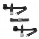Camaro 1967 - 1969 Airplane 2PT Black Retractable Bench Seat Kit 3 Belts. Fixed Price $199.95.