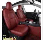 Inch Empire Seat Cover Custom Fit For Tesla Model 2017 - 2023 Lichi Wine Red. Fixed Price $190.00.