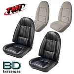 Front Bucket Seat Upholstery 1971 - 1977 Chevy Camaro Black Set + Foam Padding. Fixed Price $999.99.