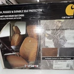 Seat Saver Carhartt Brown Duck Weave Covers. Fixed Price $200.00.