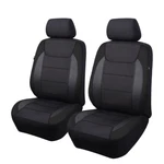 Universal 2 Front Seat Covers Carbon Fiber Fit Armrest Black For Trucks Auto. Fixed Price $34.99.
