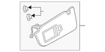 Genuine Audi Sun-visor 83A-857-552-F-7C0. Fixed Price $278.40.