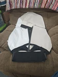 New Oe Saab 9-3 B02 Charcoal Leather Right Front Seat Back Cover 12773187 08-12. Fixed Price $550.00.