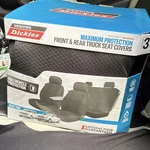 Dickies 3-PIECE Truck Seat Cover Universal Fit Full Set Heavy Duty (black). Fixed Price $52.99.