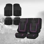 Fh Group Universal Fit Cloth Car Seat Covers For Suv Van W/ Floor Mats - Purple. Fixed Price $59.99.