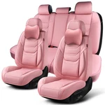 Tiehesyt Pink Car Seat Covers Full Set, Breathable Leather Automotive Front A.... Fixed Price $247.39.