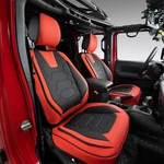 Oasis Auto Custom Fit Seat Covers 2007-2017 Wrangler 4-DOOR, Black&red. Fixed Price $269.98.