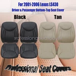Front Driver & Passenger Bottom-top Seat Cover Leather For Lexus LS430 2001-2006. Fixed Price $140.35.