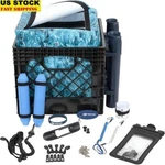 24 Piece Kayak Storage Crate Fishing Accessories Kit Rod Holder Dry Bag New. Fixed Price $38.75.