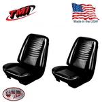 1967 Chevelle Coupe Black Bucket Seat/rear Bench Upholstery By Tmi. Fixed Price $937.48.